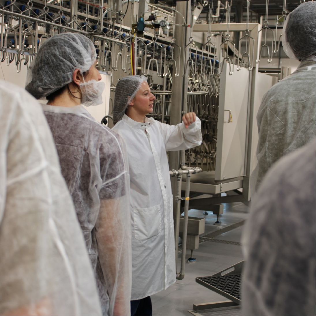 Inside of the Auburn University Poultry Processing building during a tour